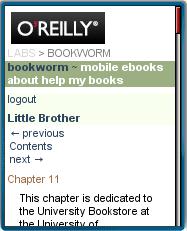 Bookworm mobile web eBook Reader