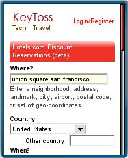 KeyToss Search Form