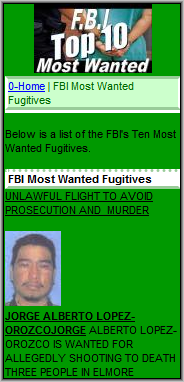 FBIMostWanted.mobi Screenshot