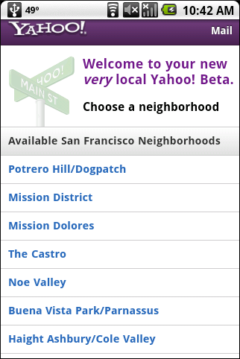 Yahoo Local Beta - Select Neighborhood