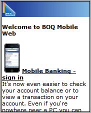 Bank of Queensland Mobile Site Bank of Queensland Mobile Site