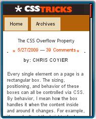 CSS Tricks Mobile View