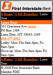 First Interstate Bank Branch Locator