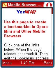 Mobile Browser Bookmarklets