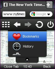 Opera Mini 5.0 Main Menu 