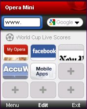 Opera Mini 5.0 Strat Page