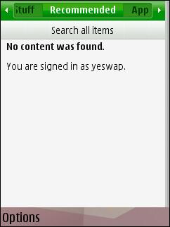 Ovi Store - No Content