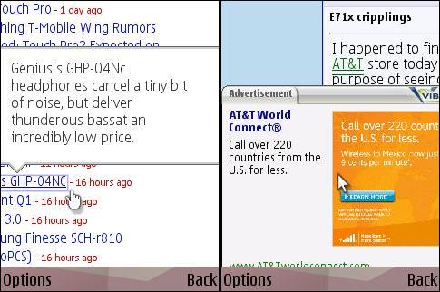 Popovers in Ozone Mobile Browser