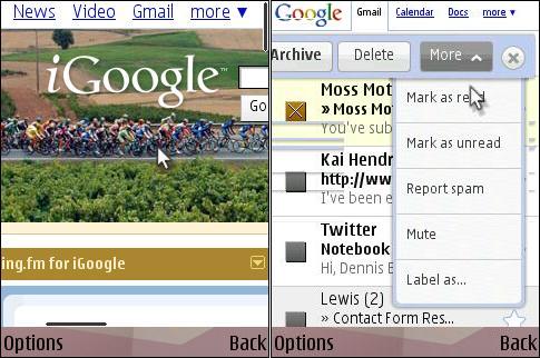 Ozone iGoogle and IPhone Gmail Floaty Bar