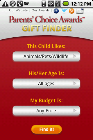 Parent's   Choice Touch Web Site