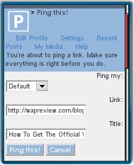 Ping this! Bookmarklet Ping this! Bookmarklet