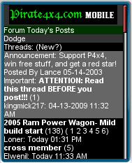 Pirate4x4 Mobile Site 