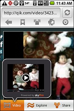 Skfire Android - Menus