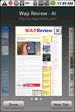 SkyFire Android - Window Switcher