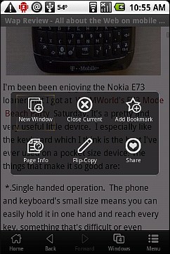 UC Browser for Android - Context Menu 