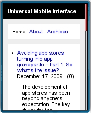 Universal Mobile Interface Universal Mobile Interface