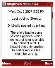 Bloglines Mobile centered text Bloglines Mobile centered text
