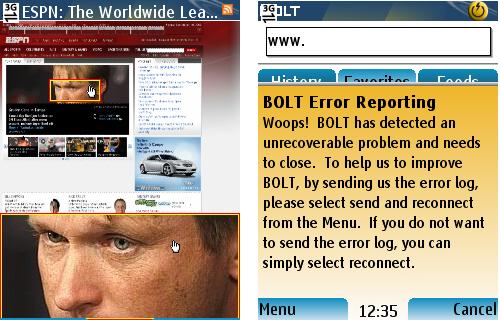 Bolt - Split Screen and Error Reporting