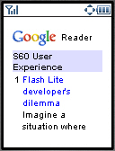 &nbsp; Google Reader Mobile &nbsp;