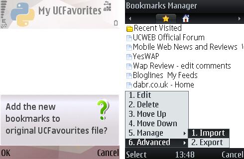 Importing converted bookmarks