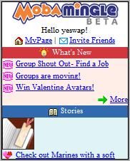 Moba Mingle Homepage