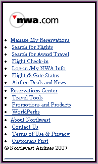  Northwest Airlines Mobile