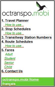OC Transpo Homepage