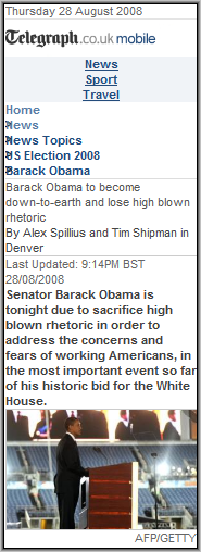 A News Item from the Telegraph