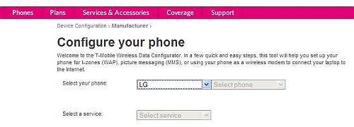 T-Mobile Data Configurator T-Mobile Data Configurator