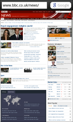 Opera Mobile Android - BBC Homepage Opera Mobile Android - BBC Homepage