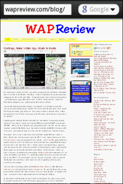 Opera Mobile Android - Zoomed Out Opera Mobile Android - Zoomed Out