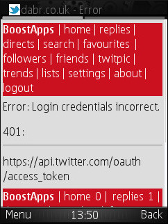 Twitter OAuth Failure