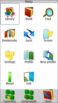 ZX Reader Menu