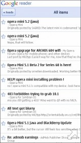 iPhone Google Reader