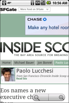 Yahoo Local Beta links to Non-Mobile News Page