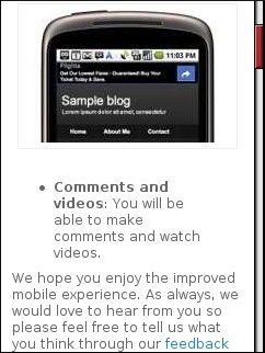Blogger In Draft Mobile Detail