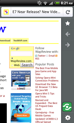 Firefox Mobile - Right Menu Firefox Mobile - Right Menu