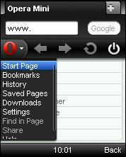 Opera Mini 6 Lite Menu Opera Mini 6 Lite Menu