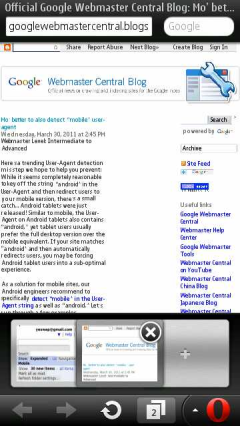 Opera Mini 6 (Symbian^3) Tab Menu Opera Mini 6 (Symbian^3) Tab Menu
