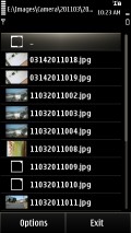 UC Browser 7.6 (Symbian) - File browser with thumbnails