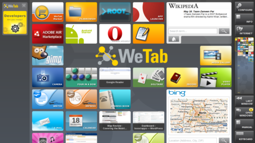 WeTab Home Screen with Widgets WeTab Home Screen with Widgets