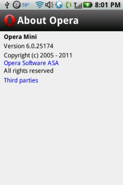Opera Mini 6 Android Update3 Opera Mini 6 Android Update3