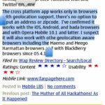 Opera Mobile 11.1 Text Selection