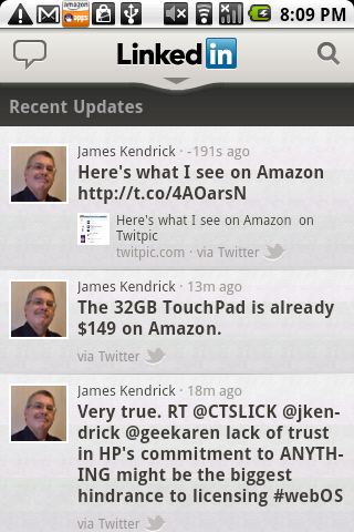 LinkedIn Recent Updates