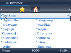 UC Browser for BlackBerry Start Page Navigation 2 UC Browser for BlackBerry Start Page Navigation 2