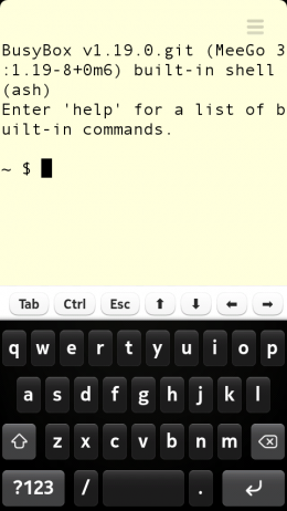 Nokia N9 - Terminal App