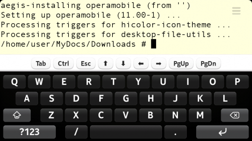 Nokia N9 - Opera Mobile 11 Install Complete