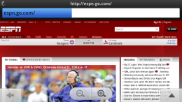 ESPN in Opera Mobile 11 on the Nokia N9