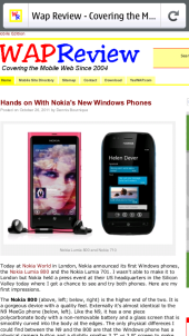 Nokia N9 Firefox Mobile - WapReview Zoomed In