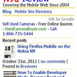 Opera Mini 6.5 (Symbian) Status Bar and Bookmark Star